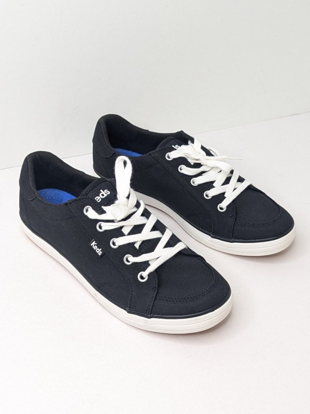 Keds Center III Canvas Sneakers Black Womens 8.5
